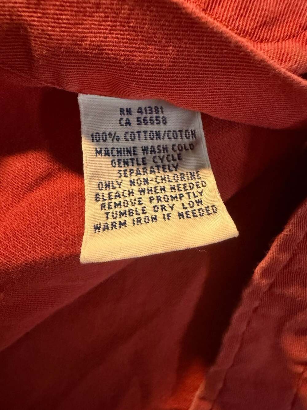 Ralph Lauren Polo Twill Military Shirt Size L Red Chino Long Sleeve - Picture 6 of 9